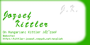 jozsef kittler business card